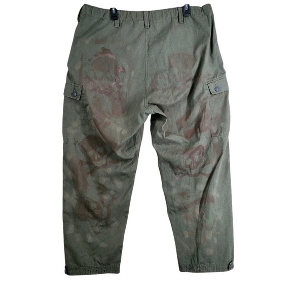 Vtg German European Mil-spec Cargo Pants Mens G 56 Buttonfly Skull Bones 38x28 - Picture 15 of 15